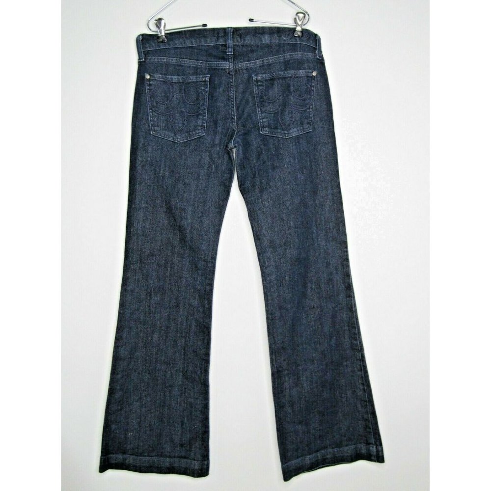 Deluxe Premium Denim Boot Cut Women's Jeans Size 30 Dark Blue